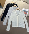 Womens Wool V-Neck Cardigan
