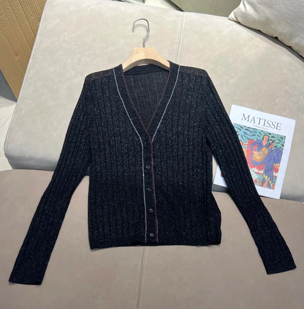 Womens Wool V-Neck Cardigan
