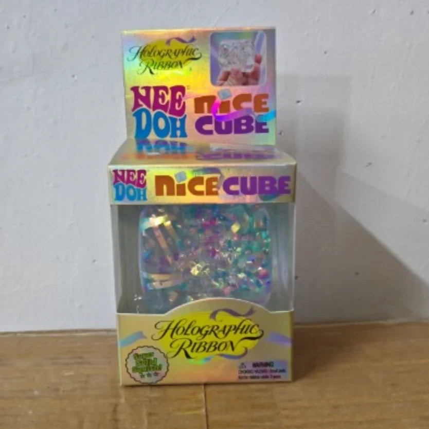 Holographic Ribbon Needoh Squeeze Toy
