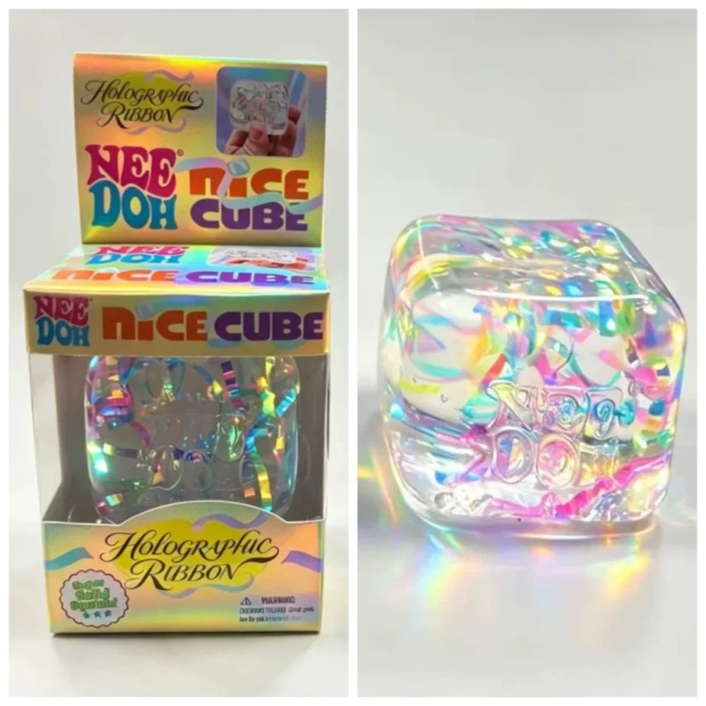 Holographic Ribbon Needoh Squeeze Toy