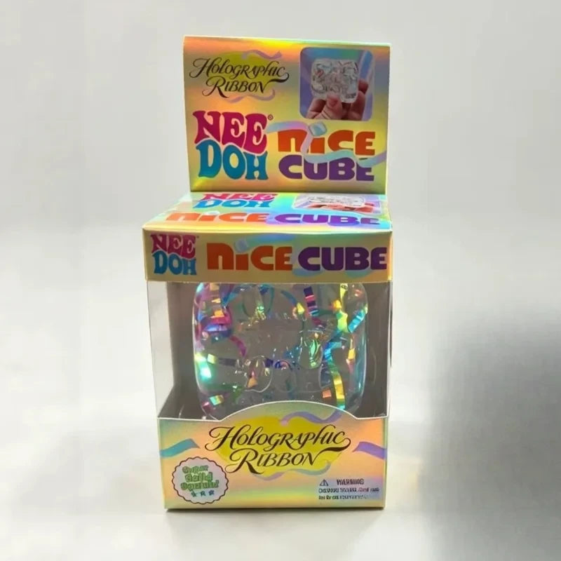 Holographic Ribbon Needoh Squeeze Toy