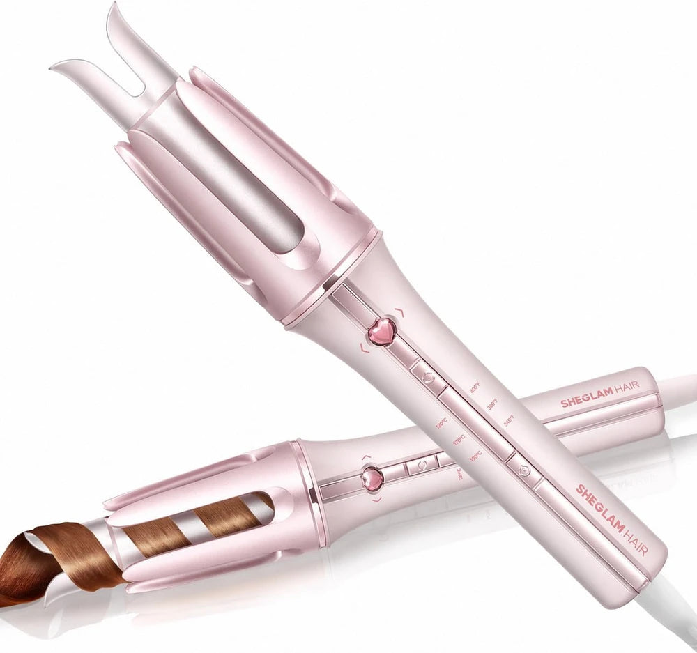 Pink Automatic Curling Iron Gift Set