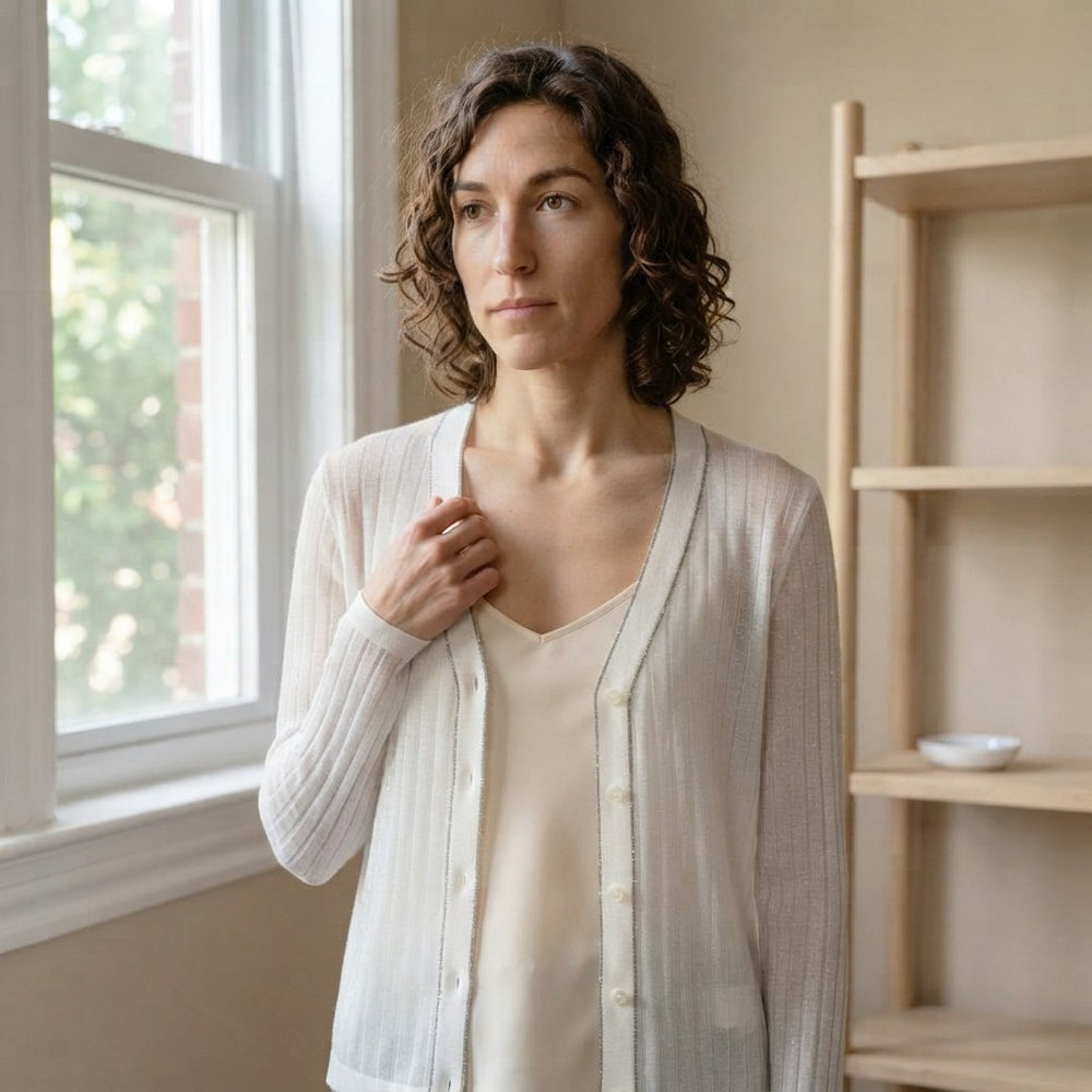 Womens Wool V-Neck Cardigan